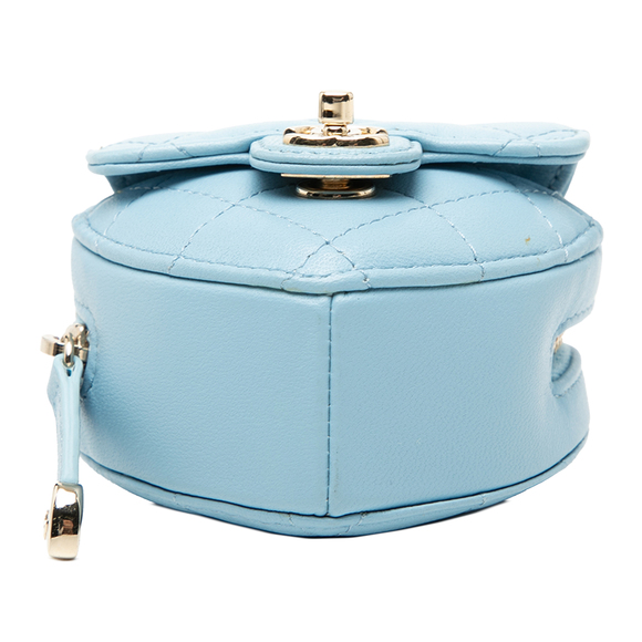 Pre-Loved Chanel Mini Quilted Lambskin CC in Love Heart Necklace Bag - Picture 3 of 8